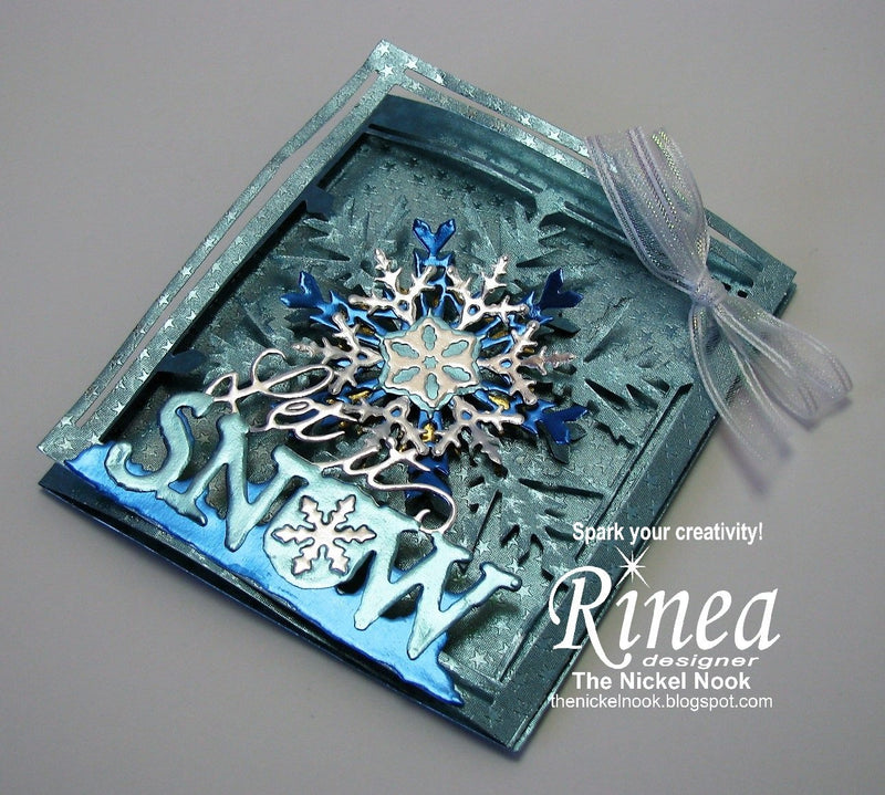 Let It Snow Tri-fold Card by Nancy | Rinea
