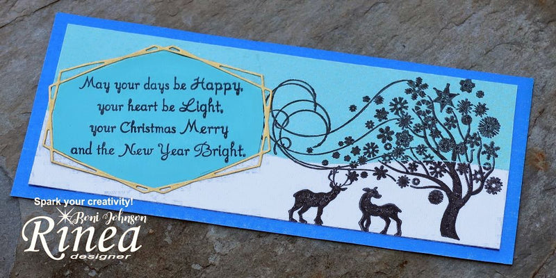 Make a Blustery Blue Christmas Card <br><sm>by Roni Johnson</sm> | Rinea