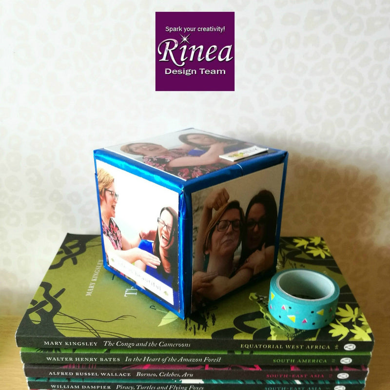 Make A Photo Cube With Rinea Foiled Paper & Floracraft | Rinea