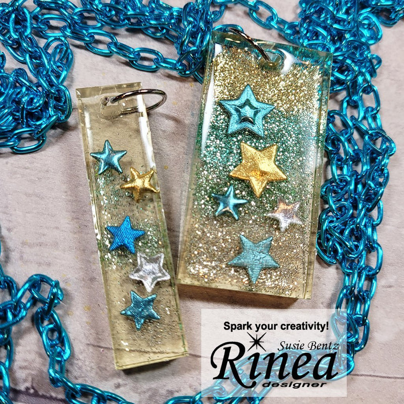 Make a Resin Pendant with Rinea Foiled Paper by Susie Bentz | Rinea
