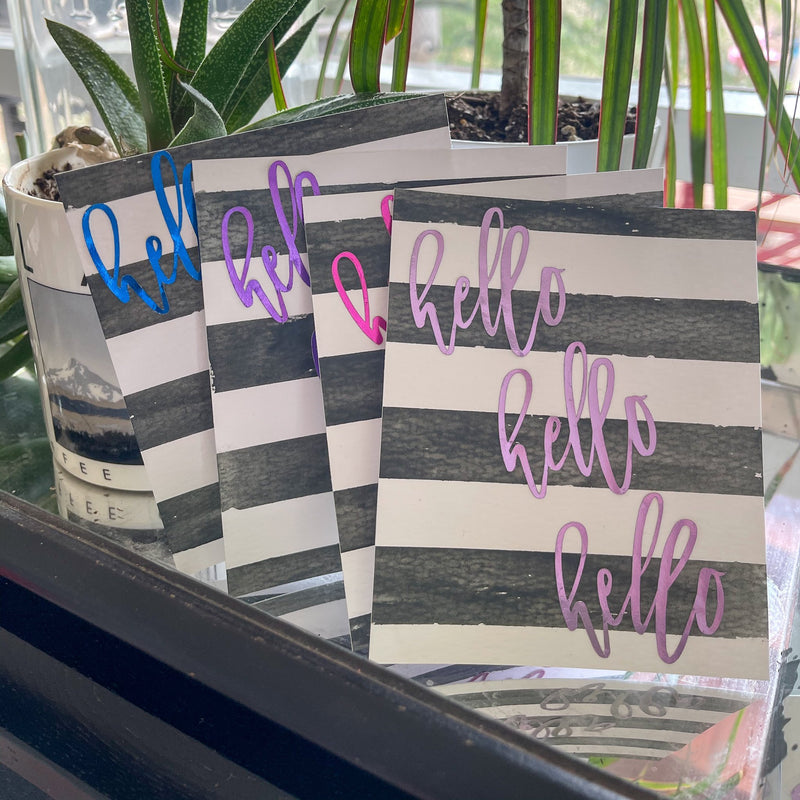 Make Some Hello, Hello, Hello Notecards by Jessa Plant | Rinea