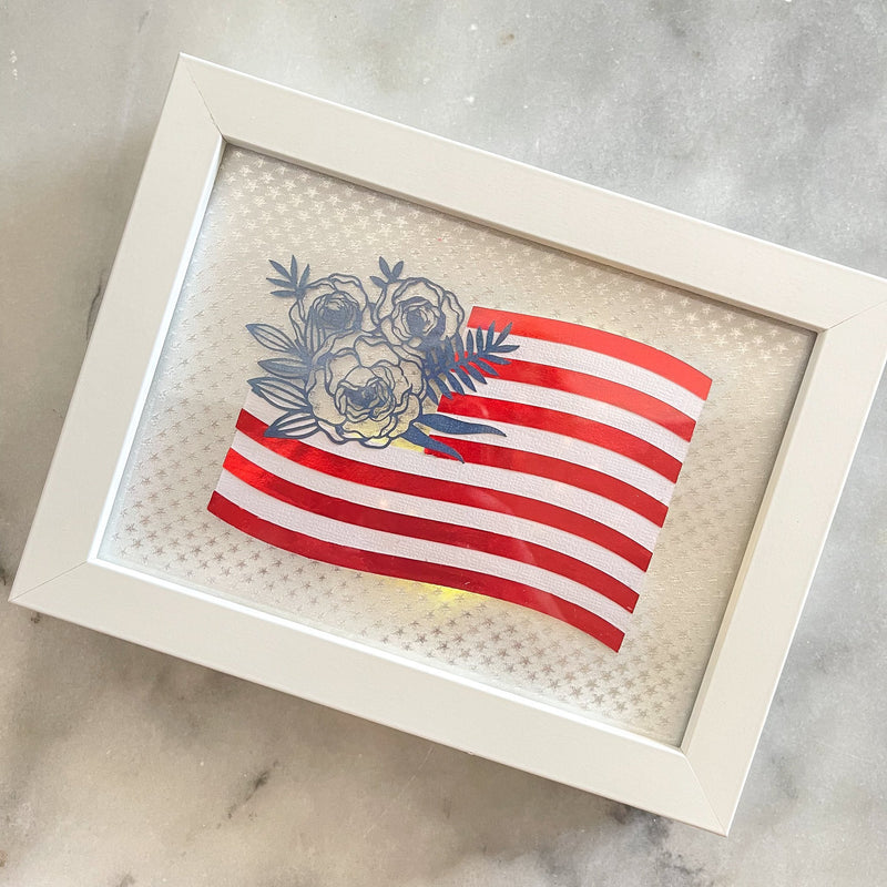 Make This Lighted Floral Flag Decor by Jessa Plant | Rinea