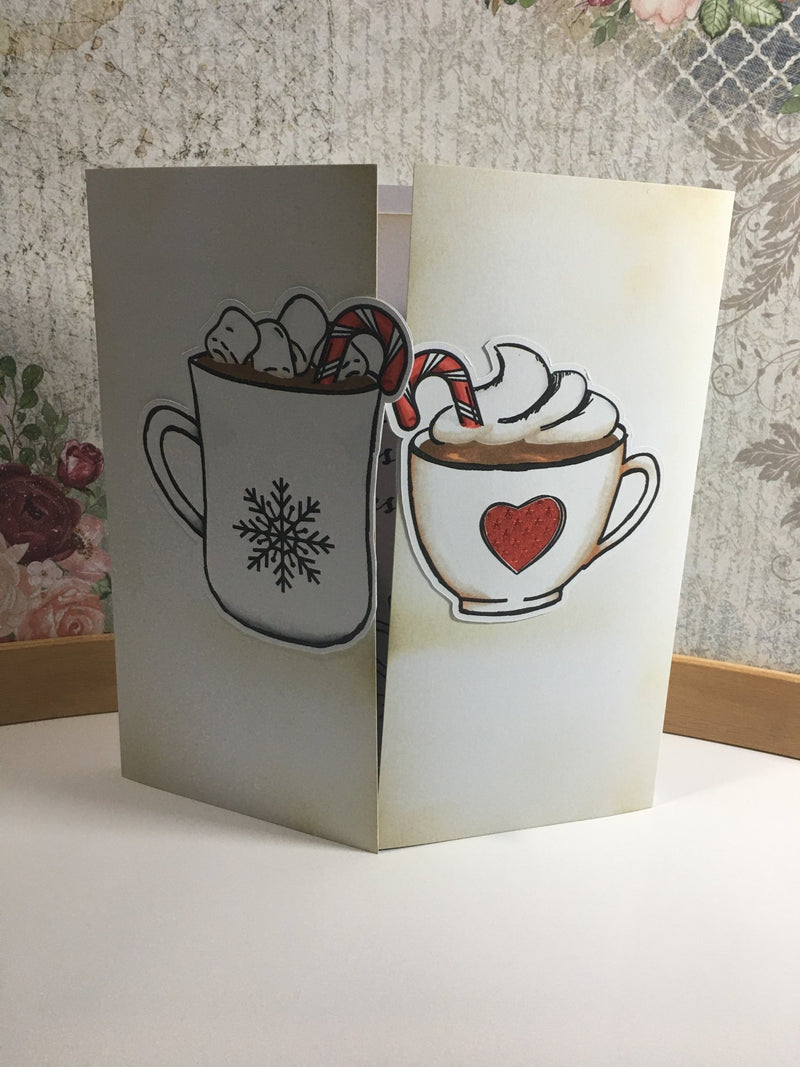Mr & Mrs Hot Chocolate Gatefold Card by Natalie Ballard | Rinea