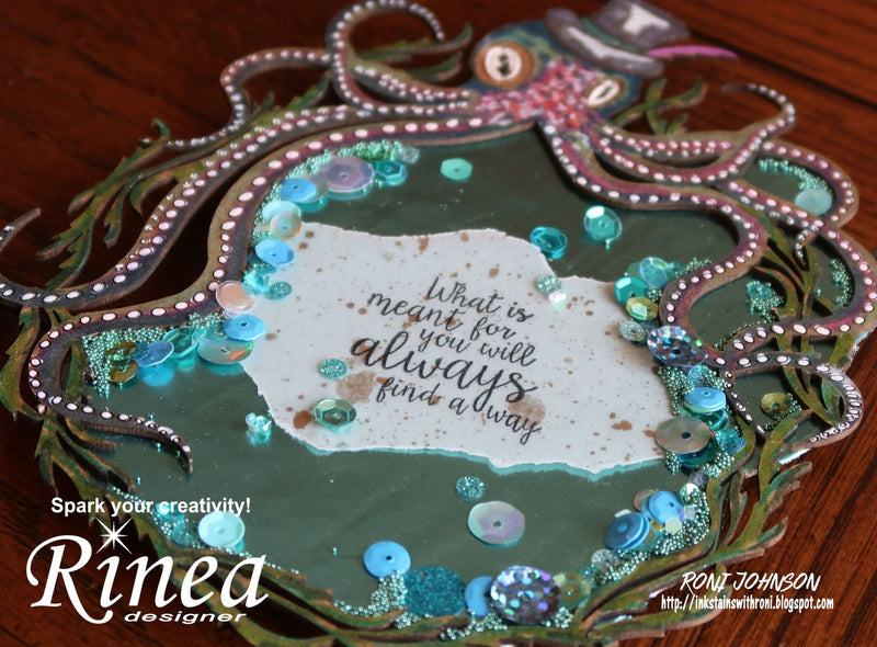 Mr. Steampunk Octopus Inspirational Magnet by Roni Johnson | Rinea