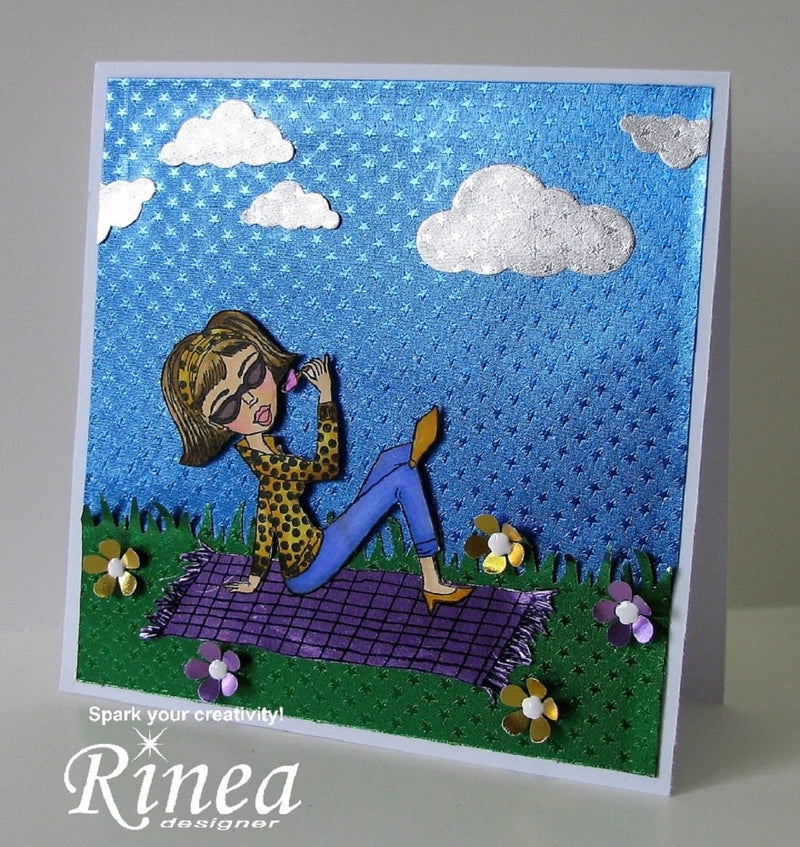 Picnic Scene Card Tutorial by Nancy | Rinea