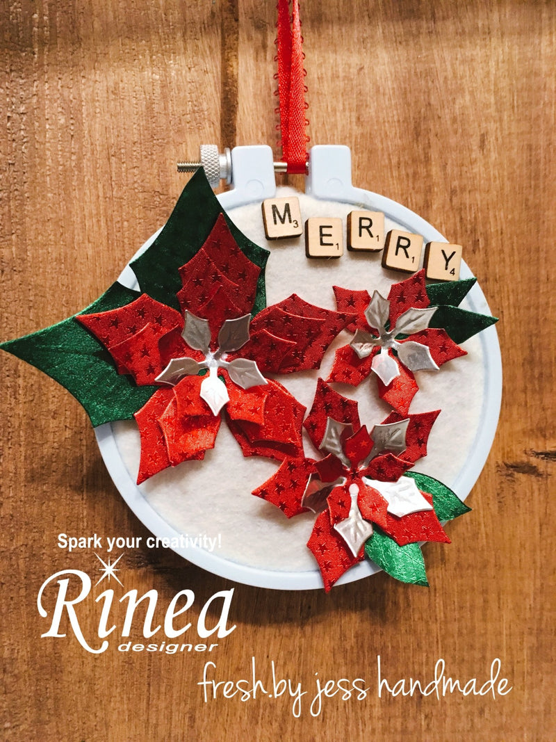 Poinsettia Hoop by Jess | Rinea