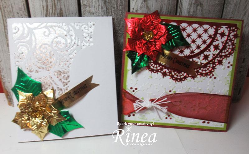 Pointsettia Cards by Steph | Rinea