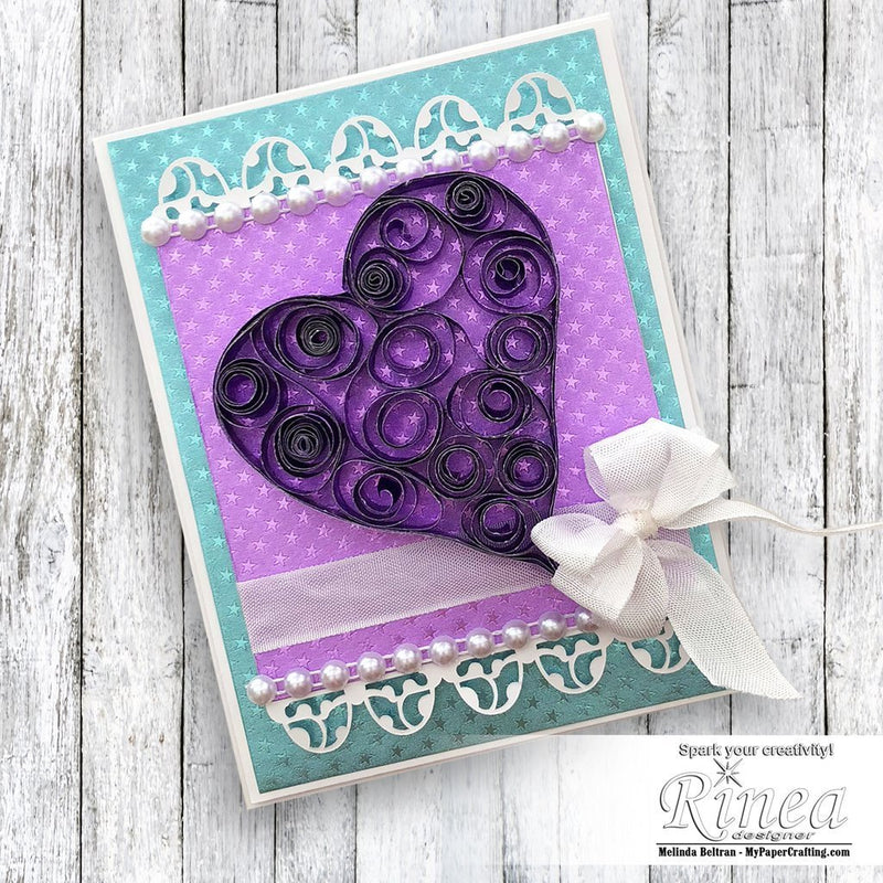 Quilled Heart Card by Melinda | Rinea