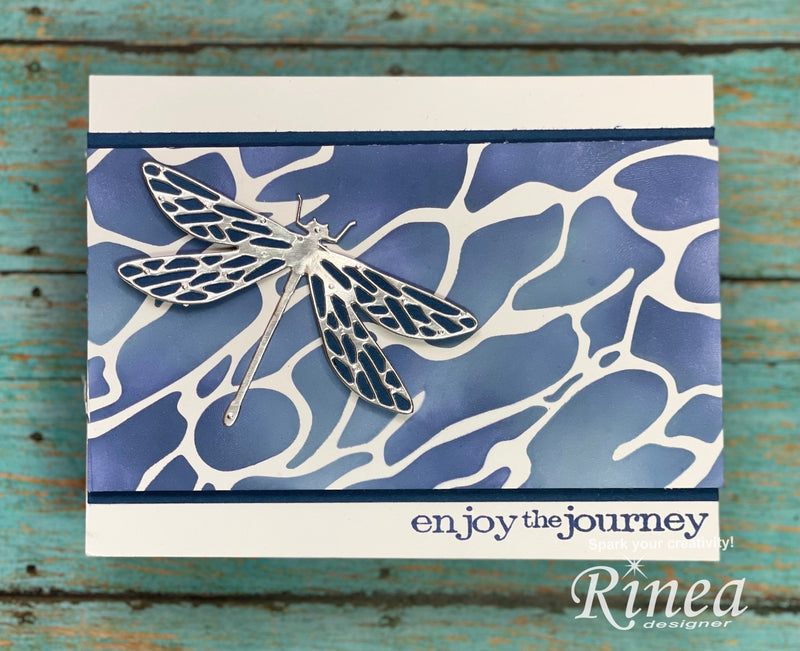 A Beautifully Die Cut Dragonfly Using Rinea Foiled Paper with Luisana Lowry | Rinea