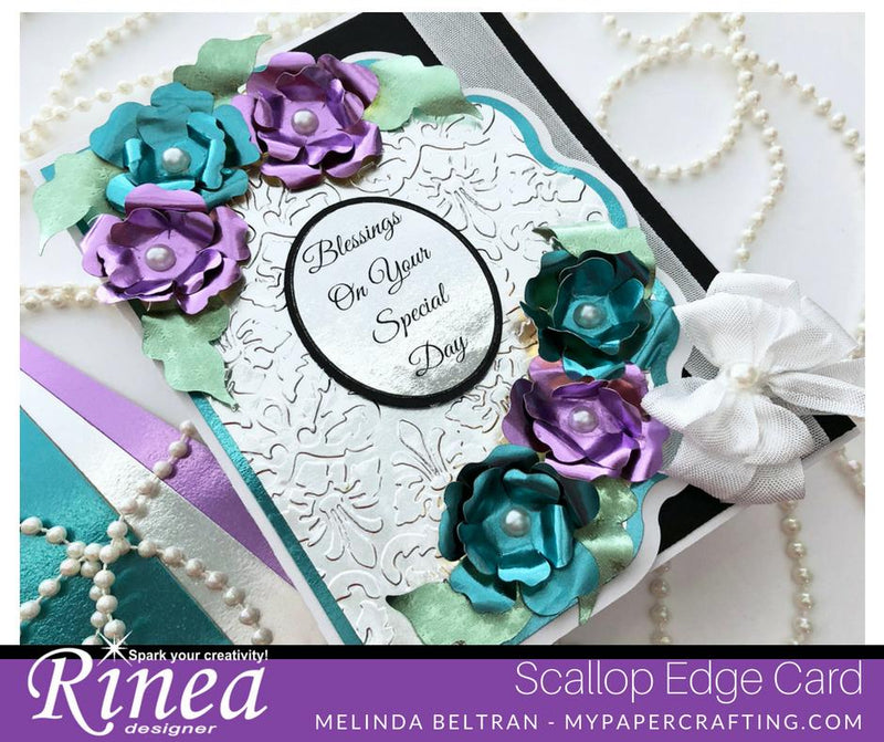 Scallop Edge Card by Melinda | Rinea