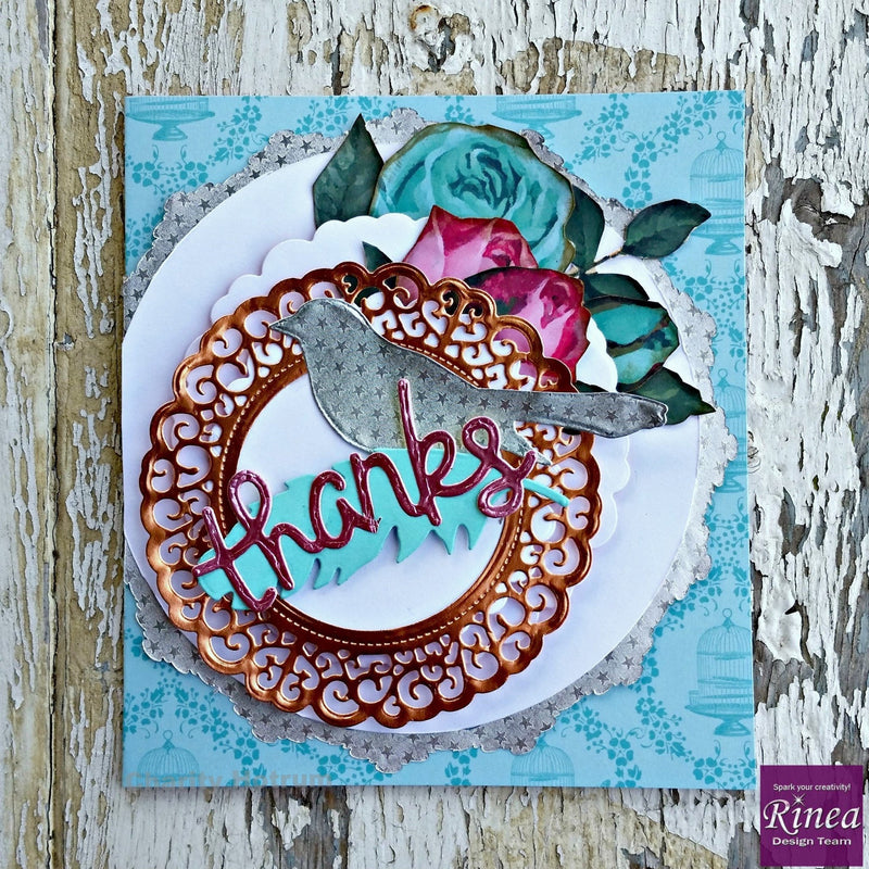 Square Card With Layers of Gratitude by Charity | Rinea