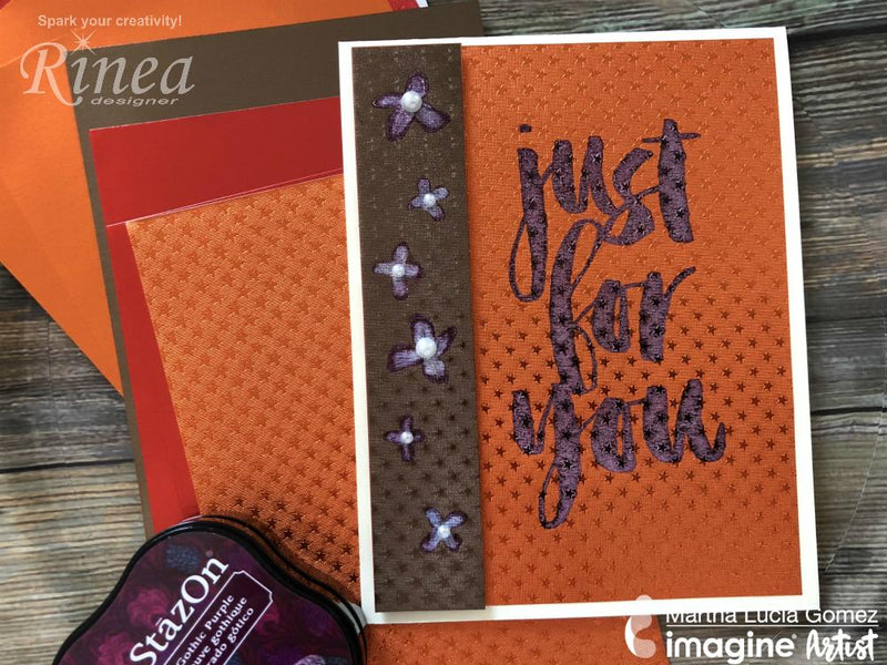 Stamped Background Card by Martha | Rinea