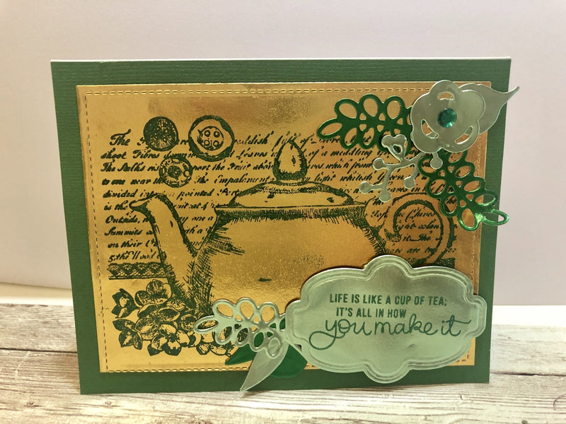 Stamping On Rinea Foiled Paper by Cara | Rinea