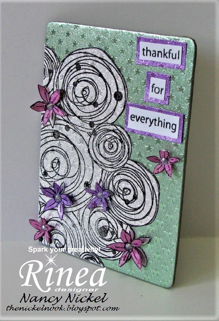 Thankful For Everything ATC by Nancy Nickel | Rinea