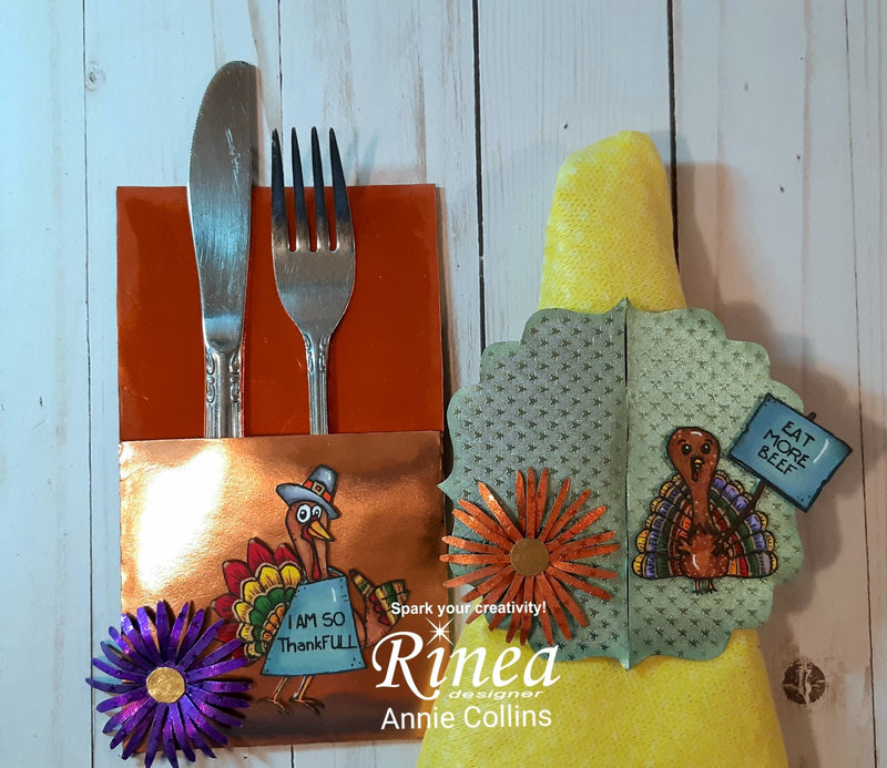 Thanksgiving Table Setting with Rinea and Joy Clair Stamps by Annie | Rinea
