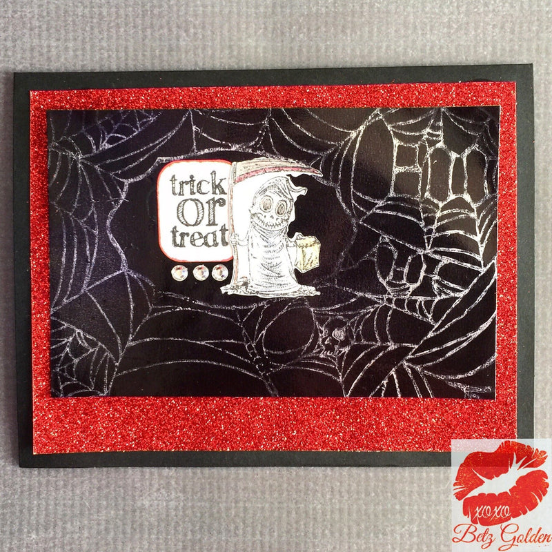 Trick Or Treat Ghost Ink Card | Rinea