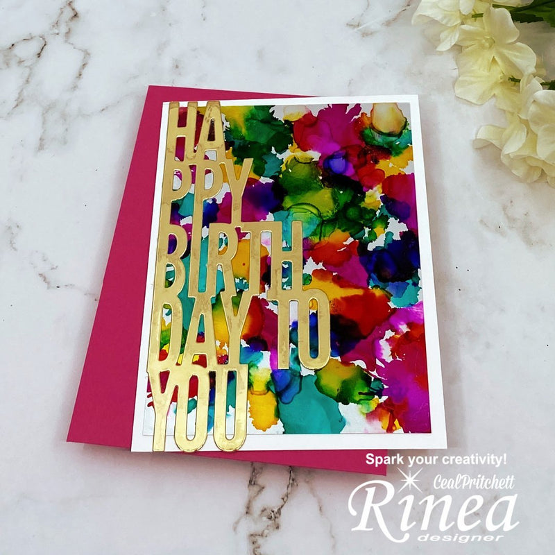 Using Alcohol Inks with Foiled Paper | Rinea
