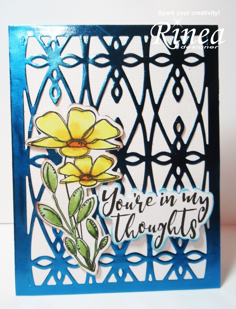 Using Background Dies With Rinea Foiled Paper To Create Gorgeous Cards<br/><small> by Steph Ackerman</small> | Rinea