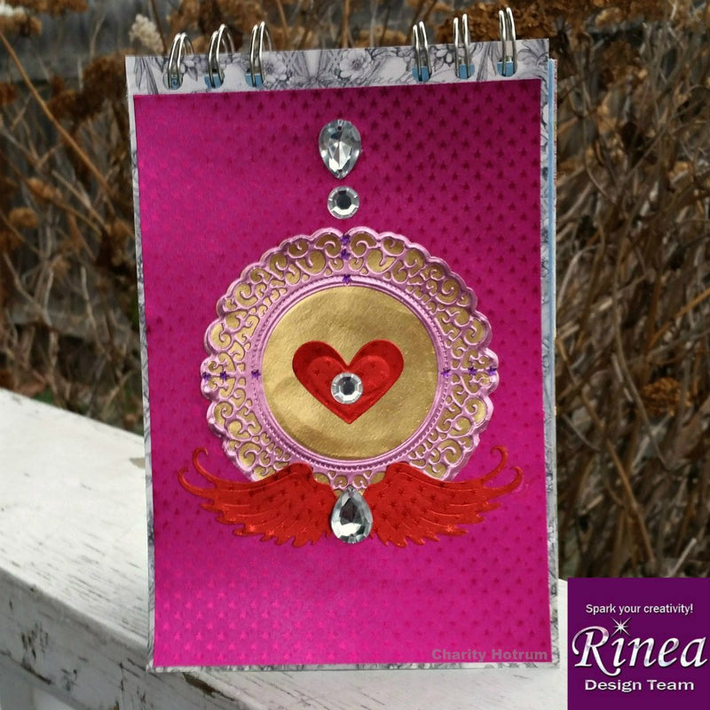 Valentines Album With Foiled Paper Details by Charity | Rinea