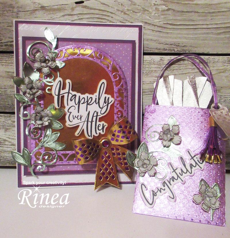 Wedding Card Idea With Matching Gift Card Holder by Steph Ackerman | Rinea