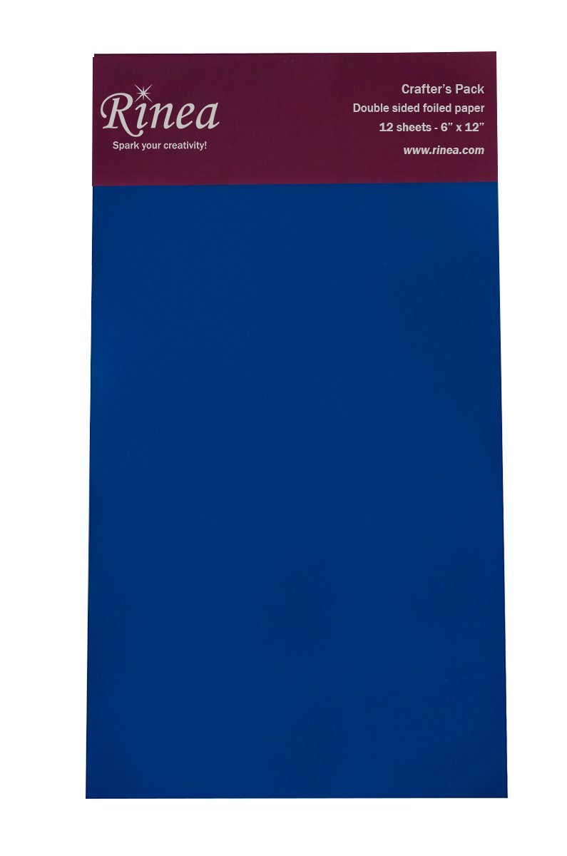 Rinea Cobalt Blue Glossy Foiled Paper