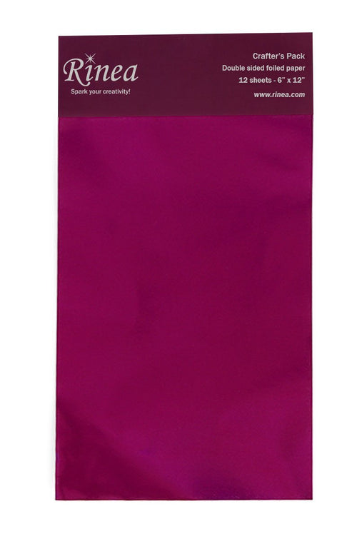 Rinea Fuchsia Pink Glossy Foiled Paper