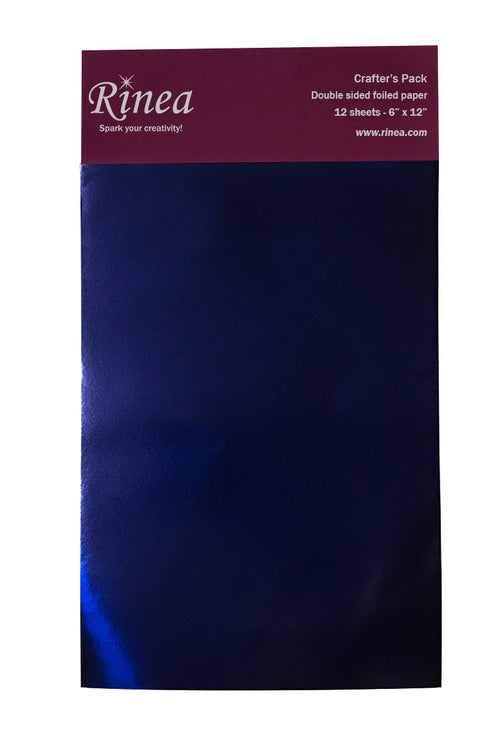 Rinea Midnight Blue Glossy Foiled Paper
