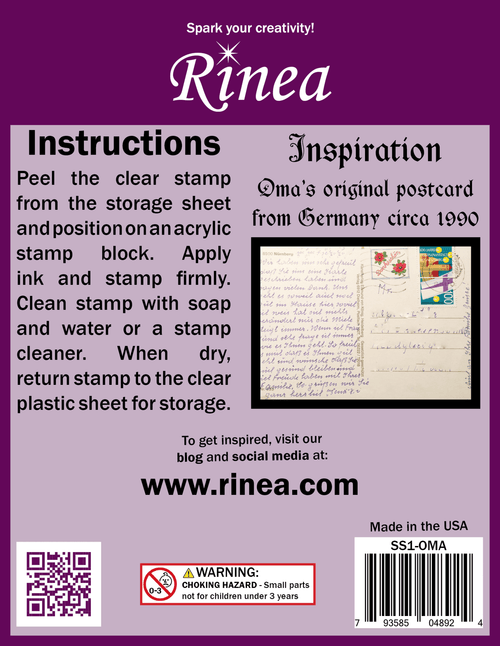 Rinea Background Stamp Oma's Postcard