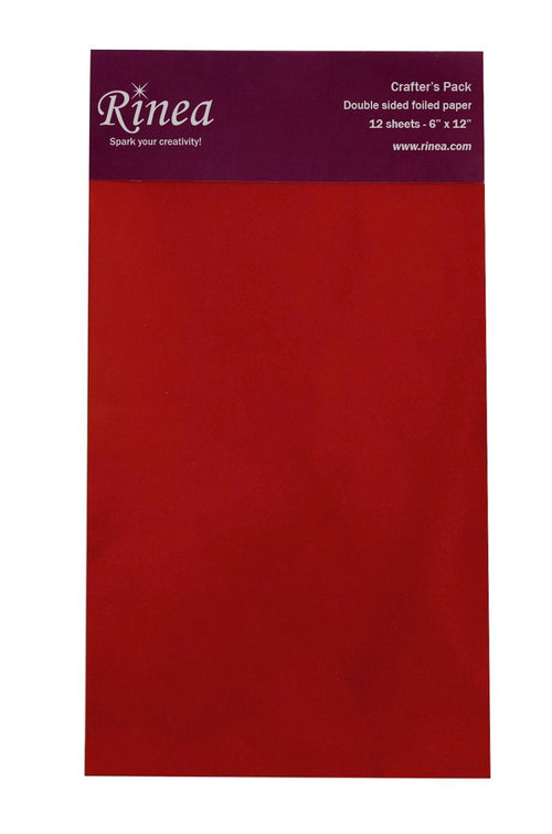 Rinea Ruby Red Glossy Foiled Paper