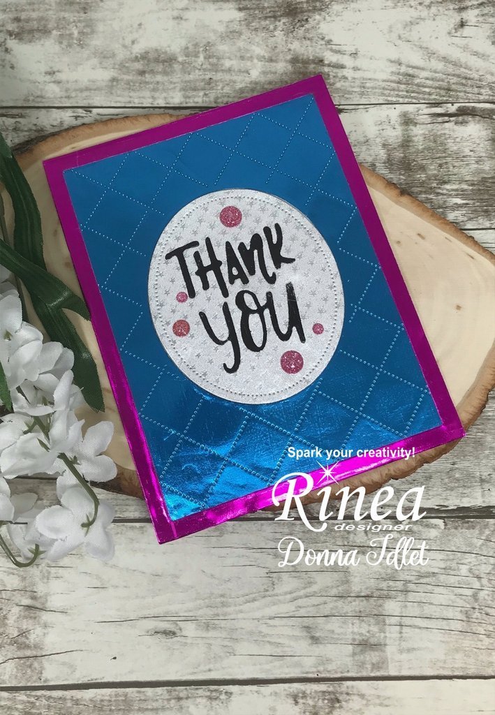 Rinea Sapphire Blue Glossy Foiled Paper