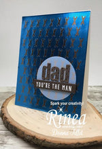Rinea Sapphire Blue Glossy Foiled Paper